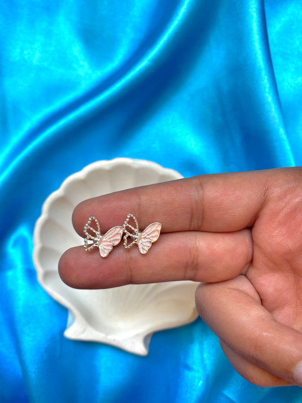 گوشواره پروانه ای میخی